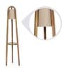 Karly Beige Fabric Shade Floor Lamp With Brown Base -