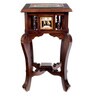 Karma Teak Wood End Table in Walnut Finish Karma Teak Wood End Table in Walnut Finish