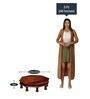 Karthik Solid Wood Pooja Chowki in Honey Oak Finish