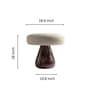 Kashmiri Kahwa Red Marble Stool In Red Finish