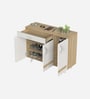 Kaspen Shoe Cabinet In European Oak & White Finish