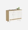 Kaspen Shoe Cabinet In European Oak & White Finish