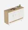 Kaspen Shoe Cabinet In European Oak & White Finish