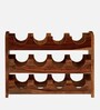 Kassel 12 Bottle Wine Rack In Natural Teak Finish