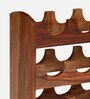 Kassel 12 Bottle Wine Rack In Natural Teak Finish