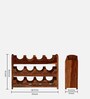 Kassel 12 Bottle Wine Rack In Natural Teak Finish