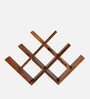 Kassel 8 Bottle Wine Rack In Natural Teak Finish