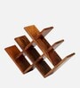 Kassel 8 Bottle Wine Rack In Natural Teak Finish