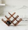 Kassel 8 Bottle Wine Rack In Natural Teak Finish