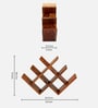 Kassel 8 Bottle Wine Rack In Natural Teak Finish