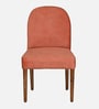 Kastav Acacia Wood Dining Chair In Peach Colour ( Set of 2 )