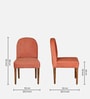 Kastav Acacia Wood Dining Chair In Peach Colour ( Set of 2 )