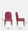 Kastav Acacia Wood Dining Chair In Rose Pink Colour ( Set of 2 )