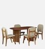 Kastela Acacia Wood 4 Seater Dining Set In Natural Finish