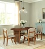 Kastela Acacia Wood 4 Seater Dining Set In Natural Finish