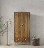 Kasumi 2 Door Wardrobe in Columbia Walnut Finish