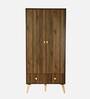 Kasumi 2 Door Wardrobe in Columbia Walnut Finish