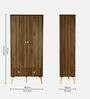 Kasumi 2 Door Wardrobe in Columbia Walnut Finish
