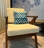 Kasuri And Teal 16 X 16 Inches Cushion Cover Kasuri And Teal 16 X 16 Inches Cushion Cover