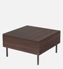 Kasvon Square Shape Coffee Table with Storage in Wenge Finish