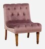 Birkhill Fabric Slipper Chair In Provincial Teak Finish