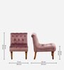 Birkhill Fabric Slipper Chair In Provincial Teak Finish