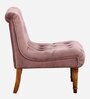 Birkhill Fabric Slipper Chair In Provincial Teak Finish