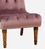 Birkhill Fabric Slipper Chair In Provincial Teak Finish