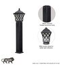 Katowice Single Light Outdoor Bollard Light In Black Finish