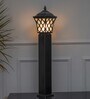 Katowice Single Light Outdoor Bollard Light In Black Finish