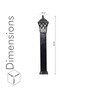 Katowice Single Light Outdoor Bollard Light In Black Finish