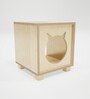 Katt Ear Cat House in Natural Finish