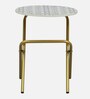 Katz Metal End Table In Matte Gold & Blue Finish