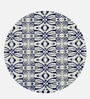 Katz Metal End Table In Matte Gold & Blue Finish