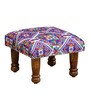 Kavana Fabric Foot Stool in Provincial Teak Finish