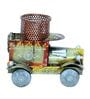 Decorative Jeep Multicolour Iron Pen Stand