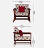 Kaveri 1 Seater Sofa In Natual & Orange Colour