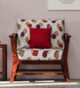 Kaveri 1 Seater Sofa In Natual & Orange Colour