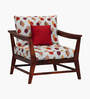 Kaveri 1 Seater Sofa In Natual & Orange Colour
