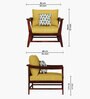 Kaveri 1 Seater Sofa In Natual & Yellow Colour