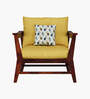Kaveri 1 Seater Sofa In Natual & Yellow Colour