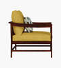 Kaveri 1 Seater Sofa In Natual & Yellow Colour