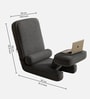  Ergonomic Fabric Lounge Chair With Back Support In Grey Colour