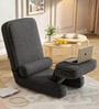  Ergonomic Fabric Lounge Chair With Back Support In Grey Colour