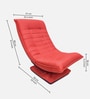 Nirvana Moon Fabric Swivel Chair With 360 Degree Rotation In Red Colour
