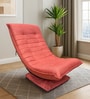 Nirvana Moon Fabric Swivel Chair With 360 Degree Rotation In Red Colour