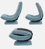 Nirvana Moon Fabric Swivel Chair With 360 Degree Rotation In Peacock Blue Colour