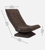 Nirvana Moon Fabric Swivel Chair With 360 Degree Rotation In Brown Colour