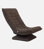 Nirvana Moon Fabric Swivel Chair With 360 Degree Rotation In Brown Colour