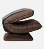 Nirvana Moon Fabric Swivel Chair With 360 Degree Rotation In Brown Colour